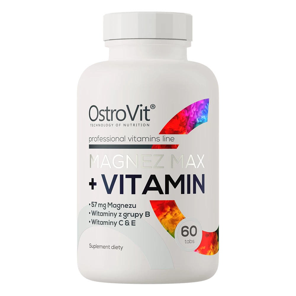 OstroVit - Magnez MAX + Vitamin - 60 tabletek